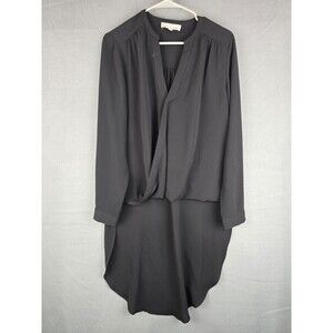 Philosophy Surplice Wrap Blouse Women Medium Cross Front Long Sleeve Top